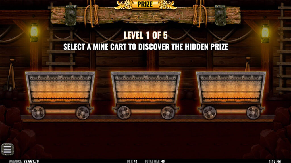 Golden Mine Carts Bonus